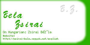 bela zsirai business card